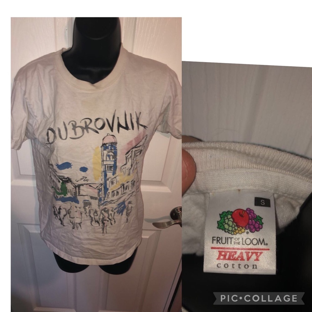 white “dubrovnik” t-shirt